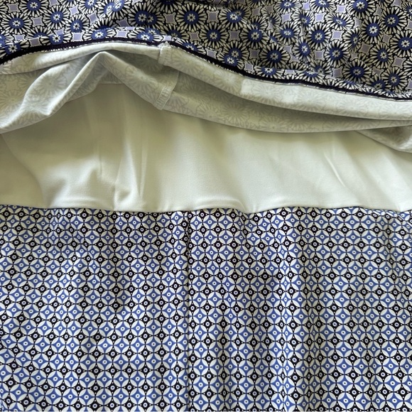 Lands End Womens Fauxkini One Piece Swimsuit Blue Built In Bra V-Neck 2X 20W-22W - Picture 3 of 9